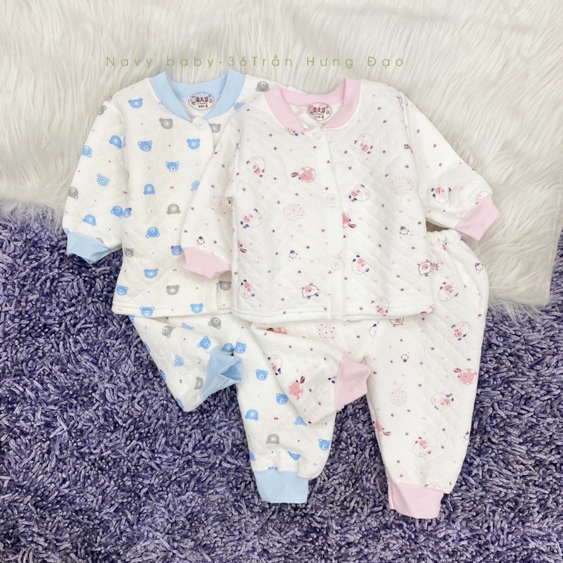 cho bé 4-12kg - bộ trần bông xinh cho bé trai bé gái.
