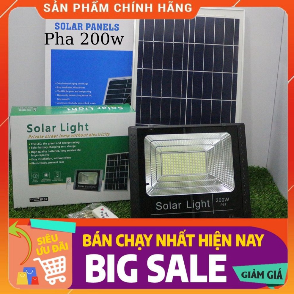 Đèn pha led năng lượng mặt trời 300w 200w 100w 60w Chống nước IP67 Nhôm đúc có Giấy Bảo Hành