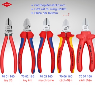 Kìm cắt knipex mũi thon chiều dài 160mm 70 01 160/ 70 02 160/ 70 05 160/ 70 06 160/ 70 07 160