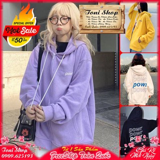 ÁO HOODIE - ÁO KHOÁC NỈ NGOẠI Powr (HD1180 - Kèm Video Ảnh Thật)