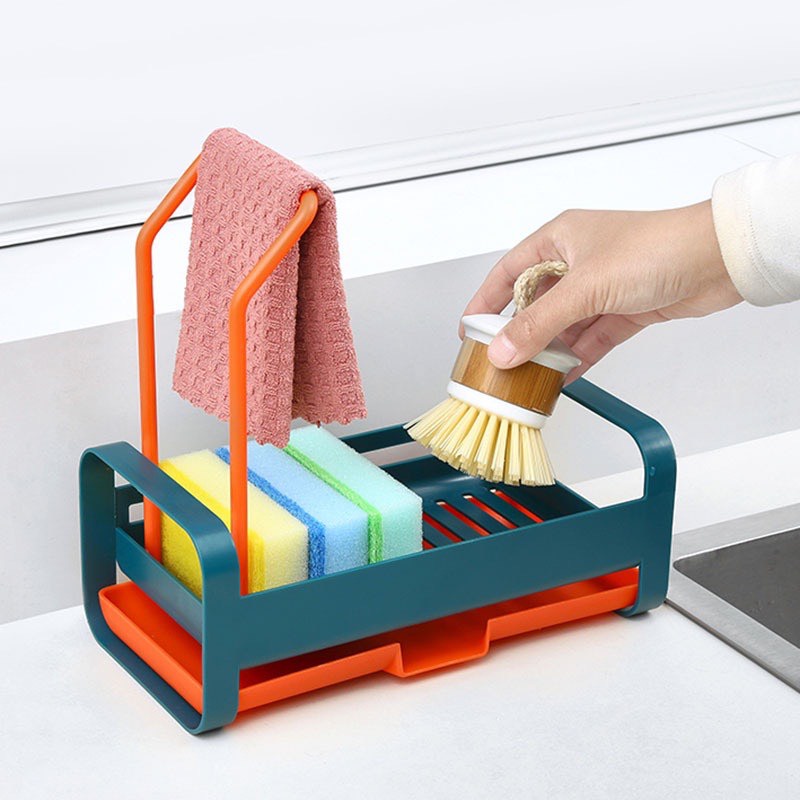 Kệ để đồ rửa chén, giá treo khăn có lỗ thoát nước