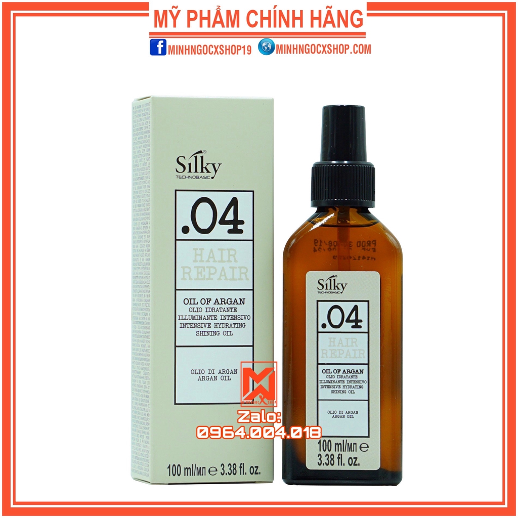 Tinh dầu phục hồi hư tổn SILKY ARGAN OIL 100ml chính hãng