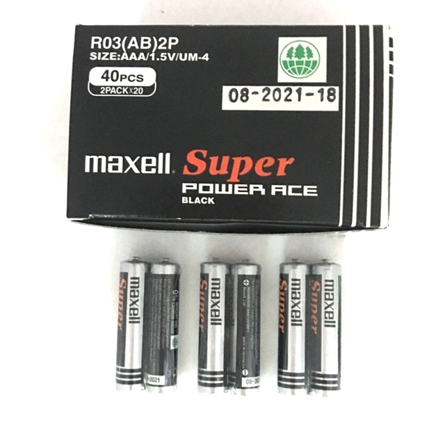 Pin AAA Maxell (pin đũa) hộp 40 viên