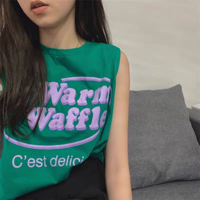 [video sp thật]Áo croptop nữ tanktop nữ dưới 60kg - Warm Waffle - Áo 3 lỗ nữ croptop dáng rộng thể thao