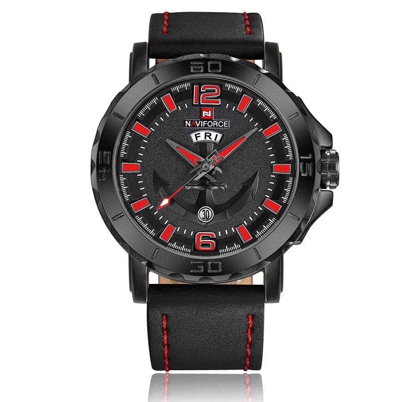 Đồng hồ đeo tay NAVIFORCE NF9122 bộ máy thạch anh phong cách quân đội thể thao thời trang thường ngày dành cho nam