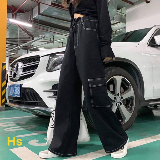 Quần gân chỉ giả Jean HSV876