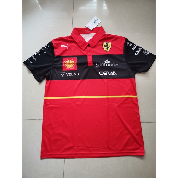 FERRARI Áo Thun POLO Ngắn Tay Mau Khô Thời Trang Thể Thao Nam 2022