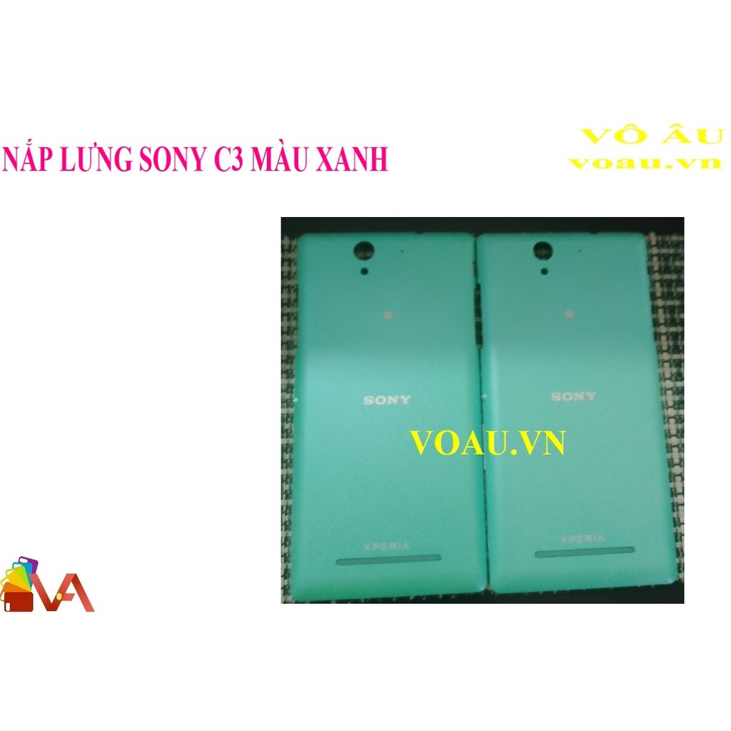 NẮP LƯNG SONY C3 MÀU XANH