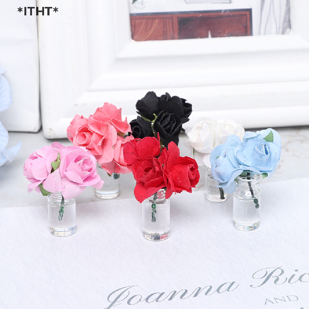 Chậu Kính Trồng Cây Mini Tỉ Lệ 1 / 12 Trang Trí Nhà Búp Bê