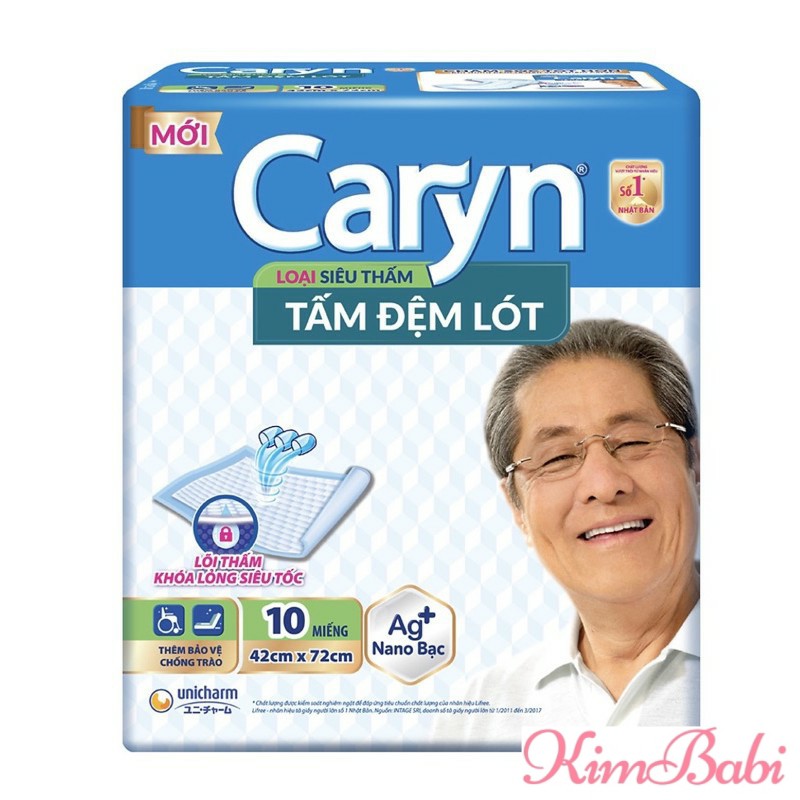 Tấm Đệm Lót Caryn Siêu Thấm 10 Miếng Giúp Bảo Vệ Chống Trào