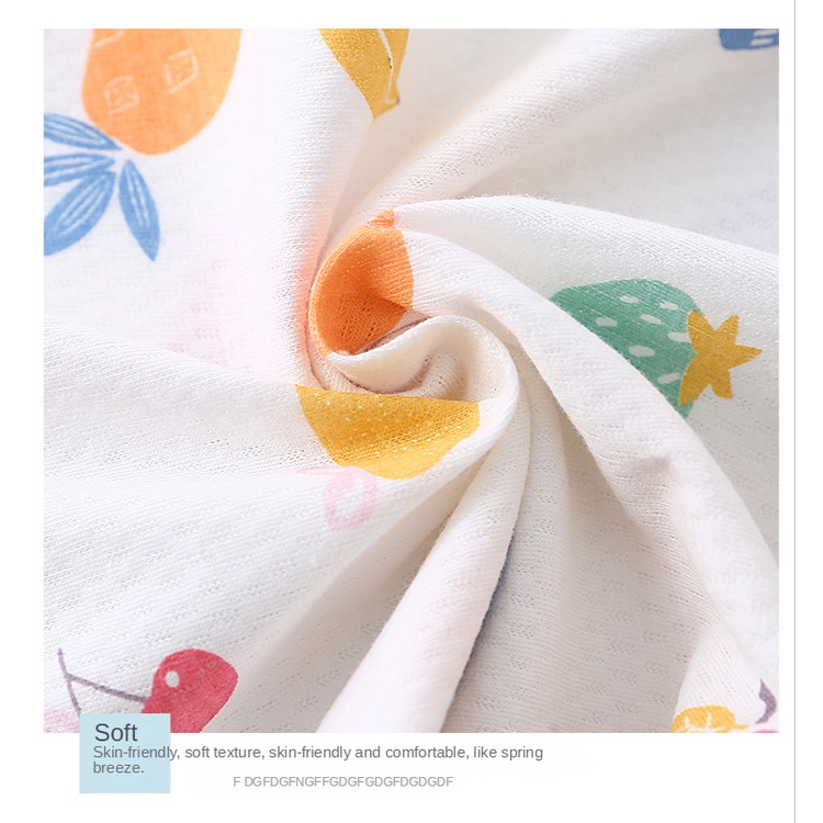 Bộ Áo Liền Quần Tam Giác Vải Cotton Mỏng In Hoạt Hình Dễ Thương Cho Bé Trai Gái 0-24 Tháng Tuổi