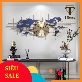 Đồ nghệ thuật, đồ trang trí đồng hồ treo tường nghệ thuật, tranh decor trang trí mã 2115