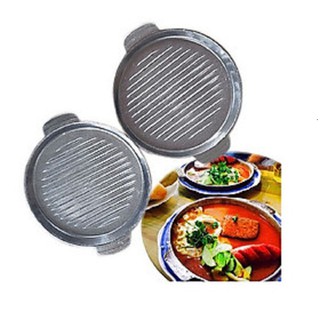 Bộ 2 chảo gang, chảo làm bánh mỳ chảo, chảo nướng thịt giấy bạc Size Lớn Tiện Dụng