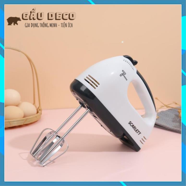 Máy Đánh Trứng Cầm Tay Máy Đánh Trứng Mini Cầm Tay Scarlett 7 Tốc Độ Cực Mạnh - Hoạt Động Êm Ái