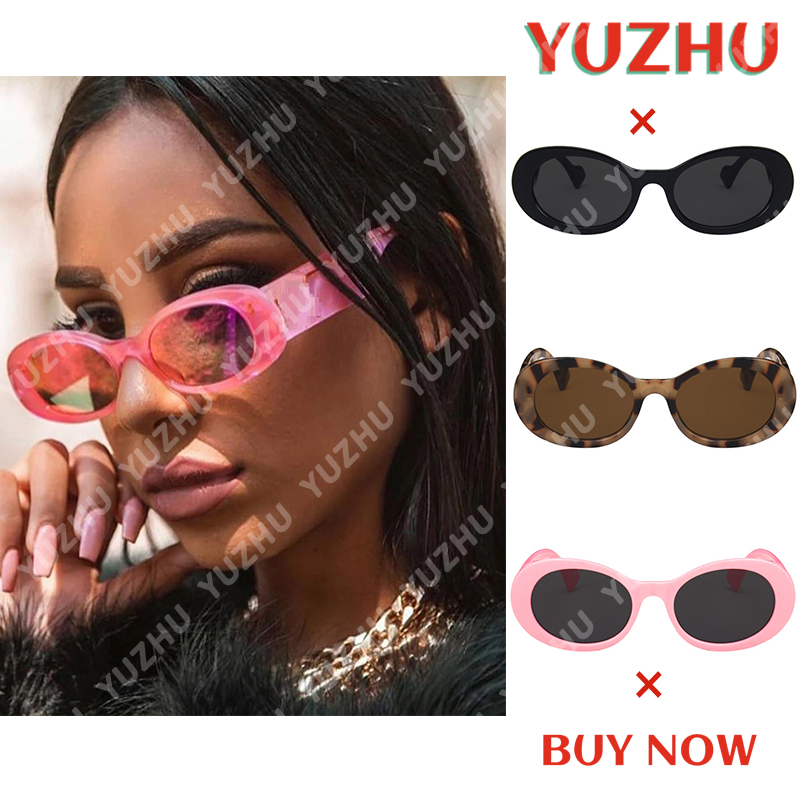 Kính Mát Hình Oval Phong Cách Retro Cho Nữ