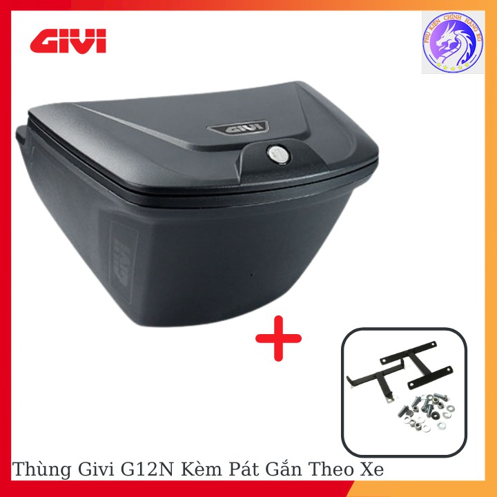 Thùng Giữa Chính Hãng Givi G12N Kèm Pát 12L Fixed Center Box - Chọn Phân Loại Pát Gắn Theo Xe - Bảo Hành 2 Năm