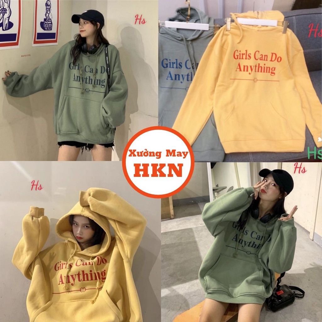 Áo Hoodie Girl Dài Tay Có Mũ Phong Cách Mã 689 Xưởng May HKN | BigBuy360 - bigbuy360.vn