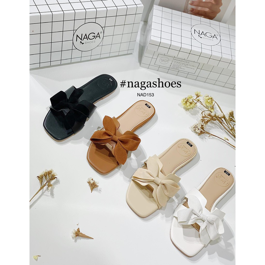 DÉP NAGASHOES CHỮ H PHỐI NƠ NAD153