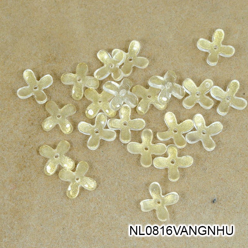 5 bông quế hoa thủy tinh 12mm nguyên liệu làm trâm làm trang sức cổ trang cosplay cổ phục