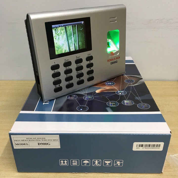 Máy chấm công vân tay thẻ Ronald Jack D900G