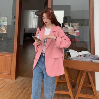 CÓ SIZE_ Áo Khoác Blazer Thu Đông Korea Basic