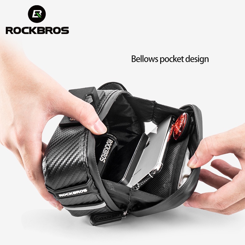 Rockbros Túi Đựng Đồ Gắn Yên Sau Xe Đạp Phản Quang Chống Thấm Nước 1.5L Tiện Dụng