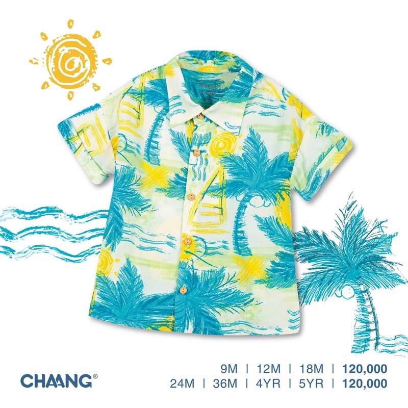 Bộ lanh bé trai cúc giữa sea coconut