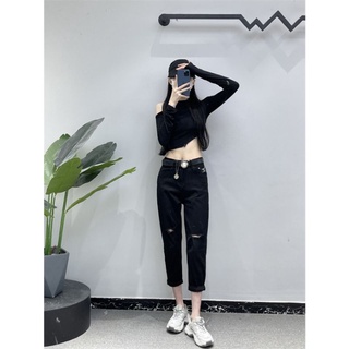 Quần baggi rách 2 gối