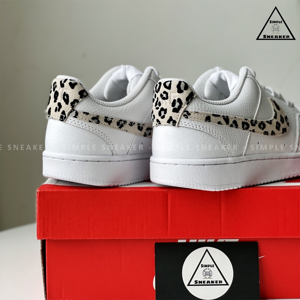 Giày Sneaker Nike Court Vision Low HÀNG CHÍNH HÃNG Nike Court Vision White Leopard [DD9665 100] - Simple Sneaker