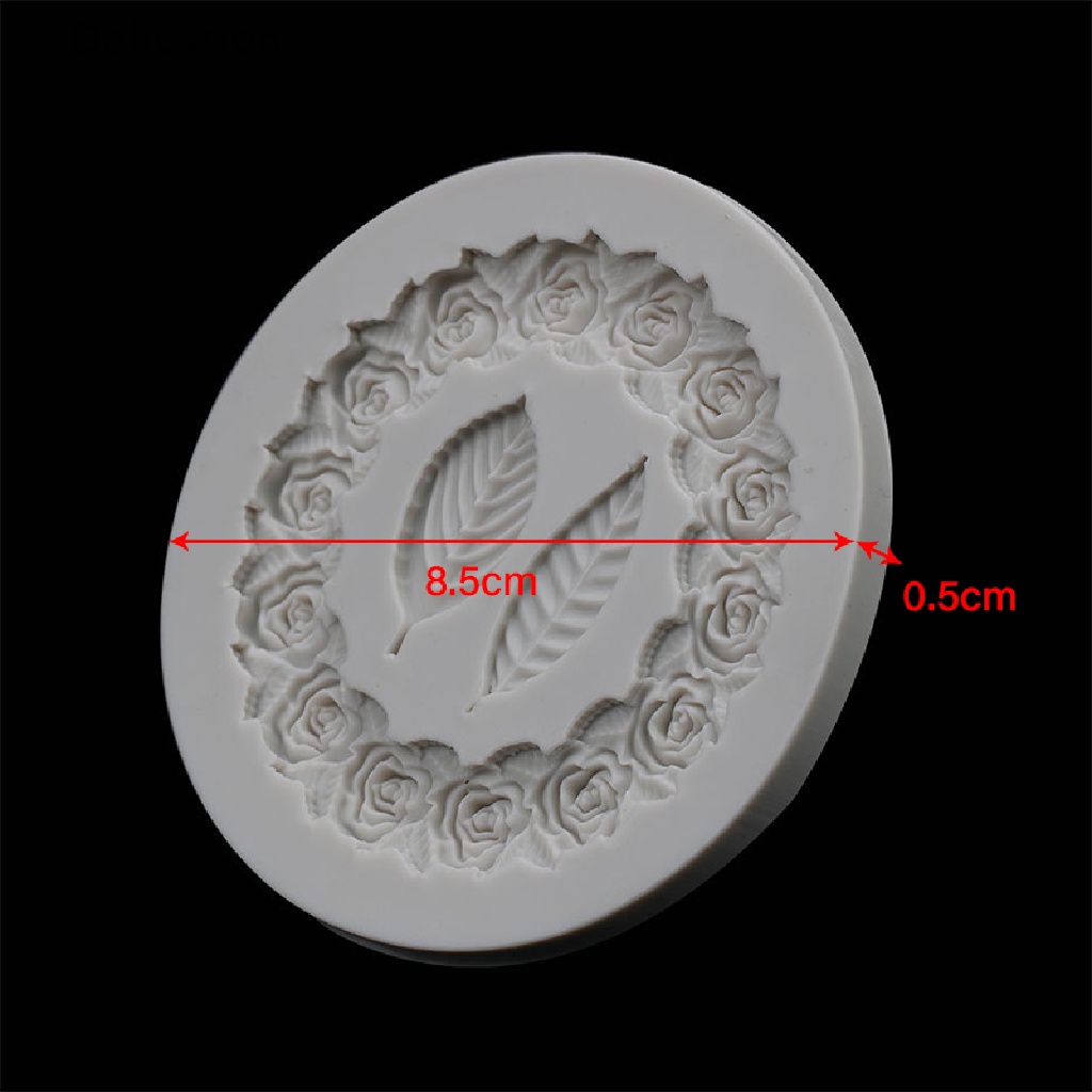 Khuôn silicon làm bánh tạo hình hoa hồng/ lá DIY