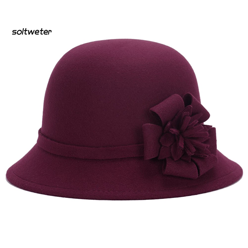 Mũ vành nhỏ đính hoa thời trang vintage cho nữ