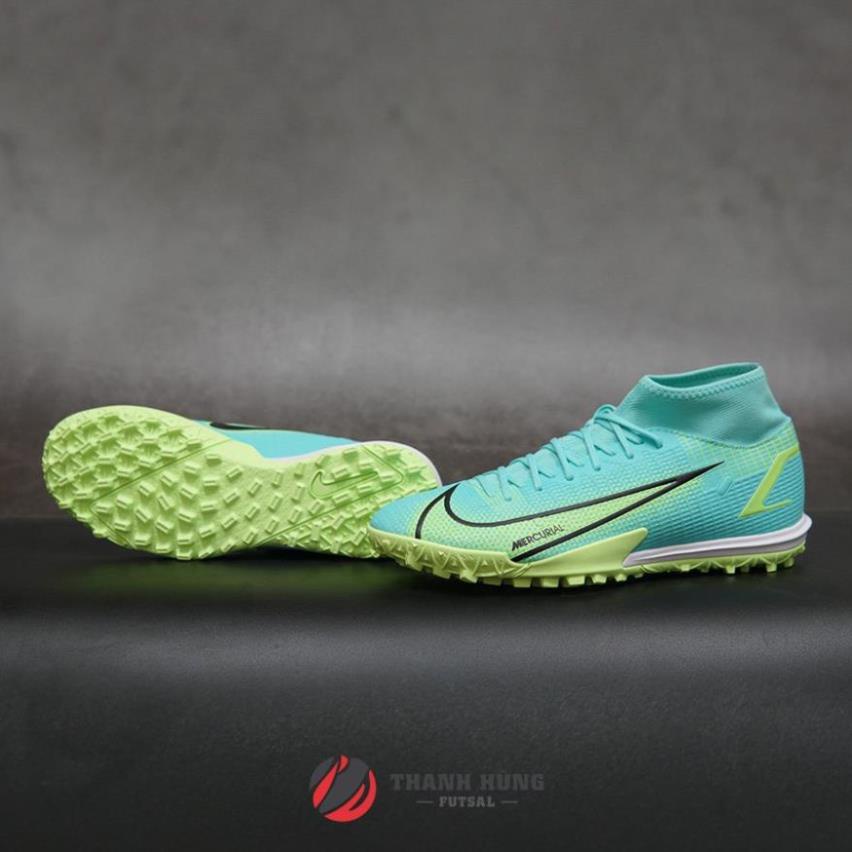 GIÀY ĐÁ BÓNG CHÍNH HÃNG NIKE MERCURIAL SUPERFLY 8 ACADEMY TF - CV0953-403 - XANH NGỌC -JH*( ]
