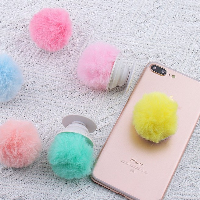 Giá đỡ điện thoại popsocket cục bông 3D nhiều màu