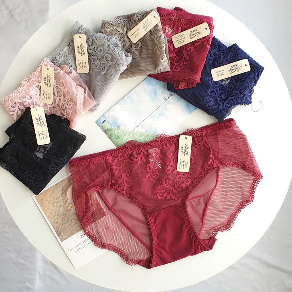 Quần lót nữ ren Royal Flower cao cấp - Quần chip voan mỏng FLQ126
