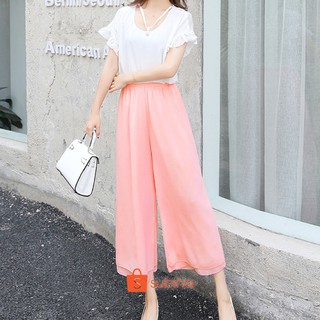 PTS2583 - Quần culottes 2 lớp chiffon