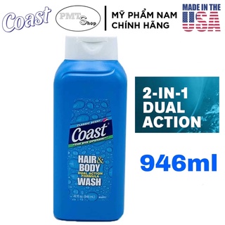 [USA] Sữa tắm gội nam 2in1 Coast Hair and Body Wash Classic Scent chai lớn 946ml - Mỹ thumbnail