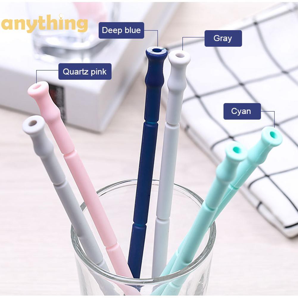 Ống hút Silicone có thể gập lại kèm cọ làm sạch tiện lợi