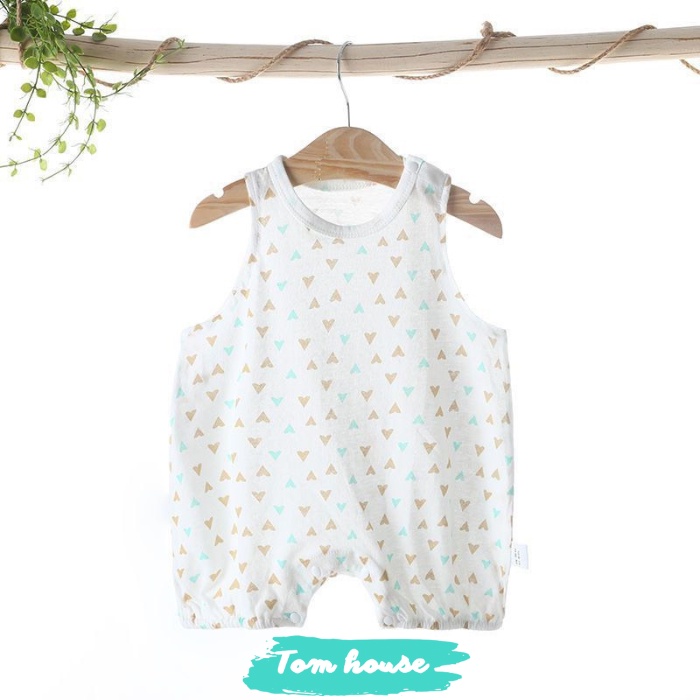 Bộ Liền Quần Đùi Sát Nách Mùa Hè Mỏng Mát Cho Bé Trai Bé Gái 𝟐𝟖𝐁𝐃𝐃𝐔