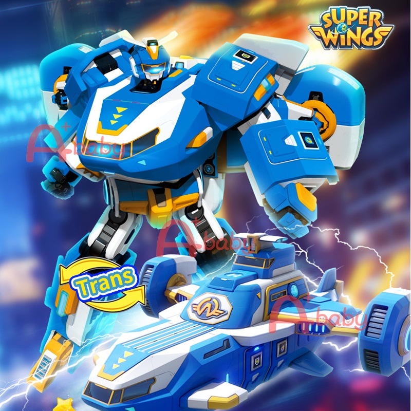 19cm Super Wings Headquarters Base Mô Hình Robot Biến Hình Chân Thật