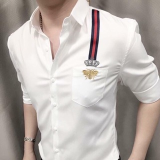 Áo Sơmi Nam Hoạ Tiết Vương Miện
