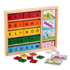 bộ ghép vần, ghép chữ cái bằng gỗ