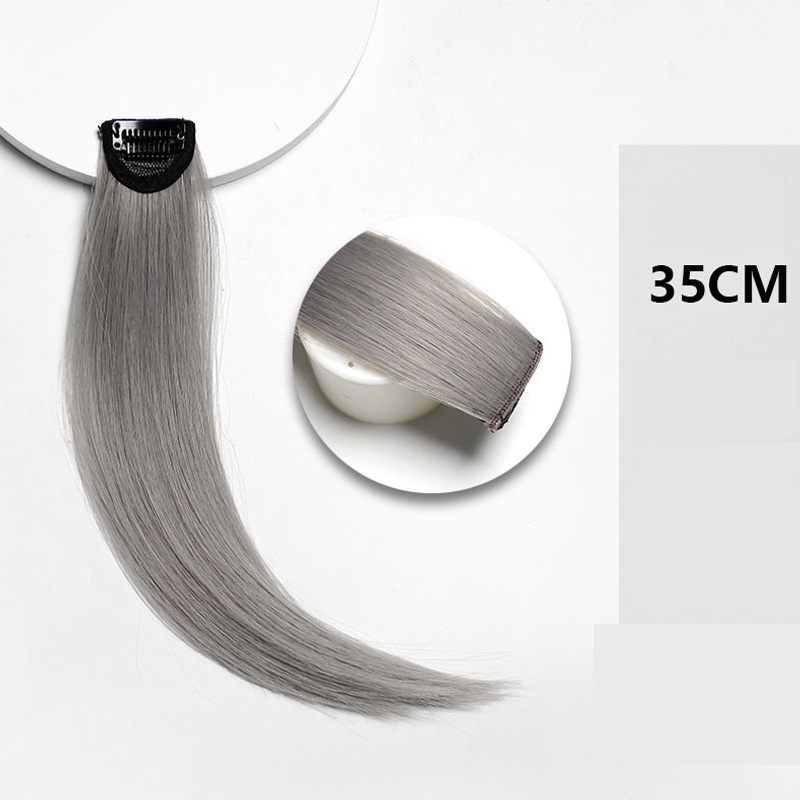 [Hàng mới về] Tóc giả dạng kẹp nối dài nhiều màu sắc bằng sợi tổng hợp dành cho nữ