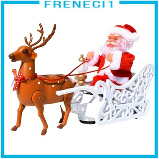 [Freneci1] Búp Bê Ông Già Noel Cưỡi Tuần Lộc Điện Tử Có Nhạc Quà Tặng Giáng Sinh
