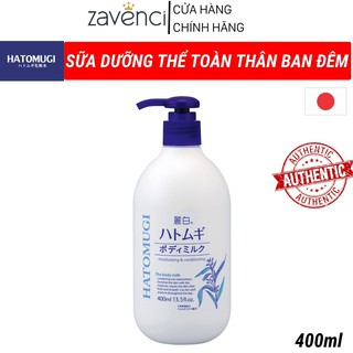 SỮA DƯỠNG THỂ HATOMUGI BAN ĐÊM THE BODY MILK HẠT Ý DĨ NHẬT BẢN DƯỠNG ẨM DA MỀM MỊN ( 400ML)