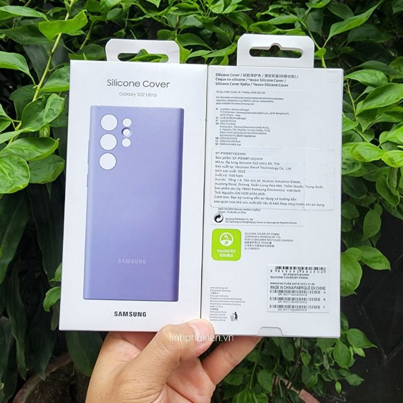 Ốp lưng Silicone Samsung Galaxy S22 Ultra có dây đeo - Hàng chính hãng