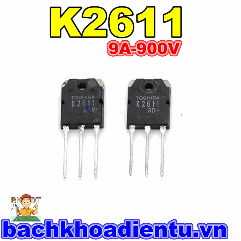 Mosfet K2611(9A-900V) bóc máy chính hãng.