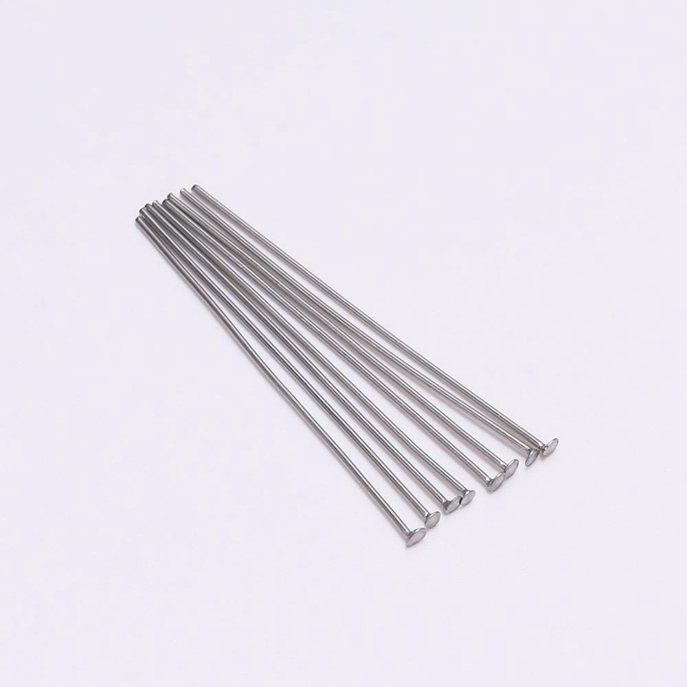 Túi 100 ghim St.kunkka đầu phẳng inox 15 25 30 40 45 50 70 mm làm đồ trang sức DIY