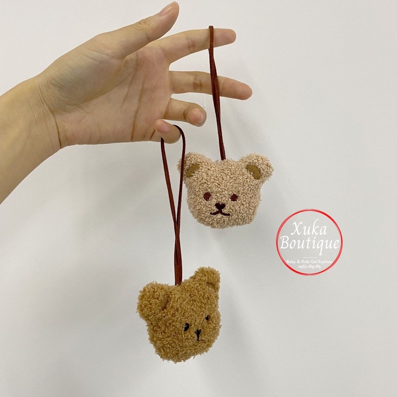 Name Tag Gấu Treo Cặp Cho Bé / Móc Treo Túi Đi Học Cho Bé 🧸