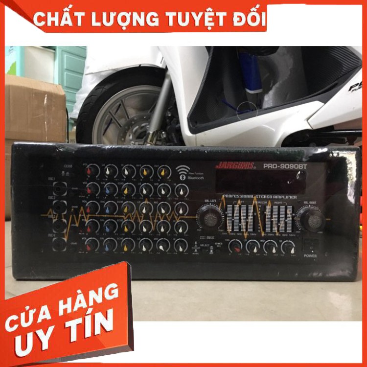 [HÀNG CHẤT LƯỢNG] Amply JARGUN 9090BT có USB Bluetooth và EQ chỉnh nhạc, 4 lỗ micro - hàng chất lượng, giá tốt nhất TQ