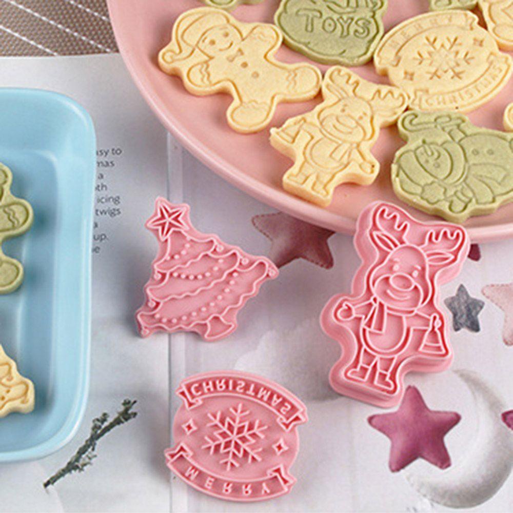 YOLA Set 8 Khuôn Làm Bánh Quy Tạo Hình Chủ Đề Giáng Sinh Xinh Xắn Tiện Dụng